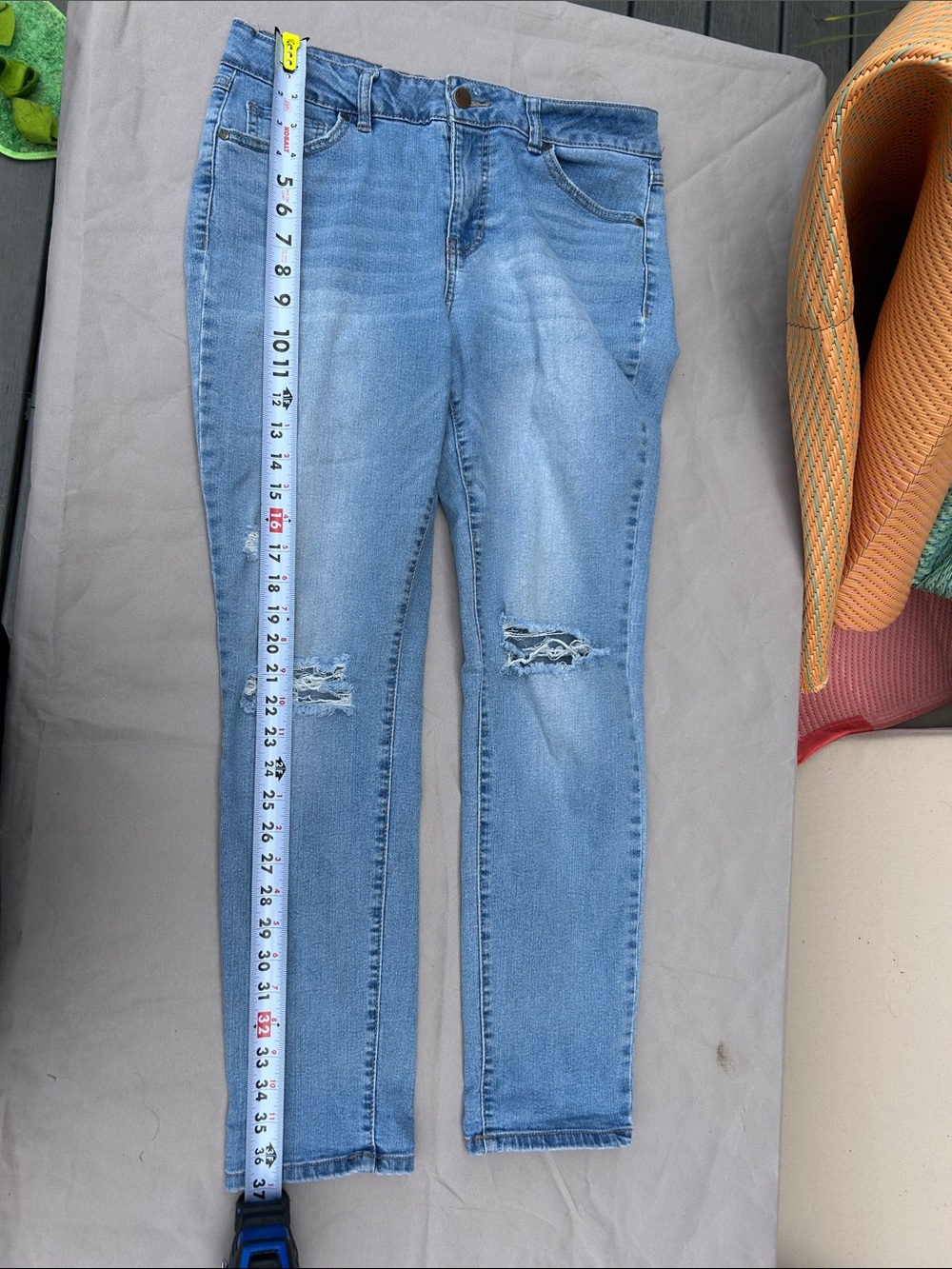 d. jeans Light Blue Skinny Distressed Women’s Jeans